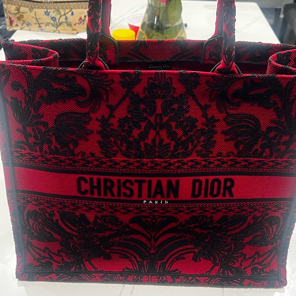 Dior Red and Black Book Tote - Picture 4 of 6
